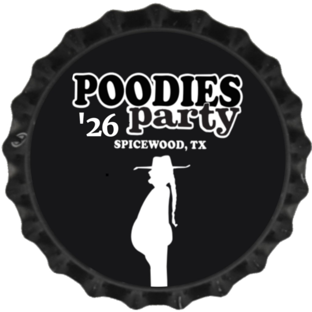 Poodie's Party '26 Bottle Cap Magnet in Black