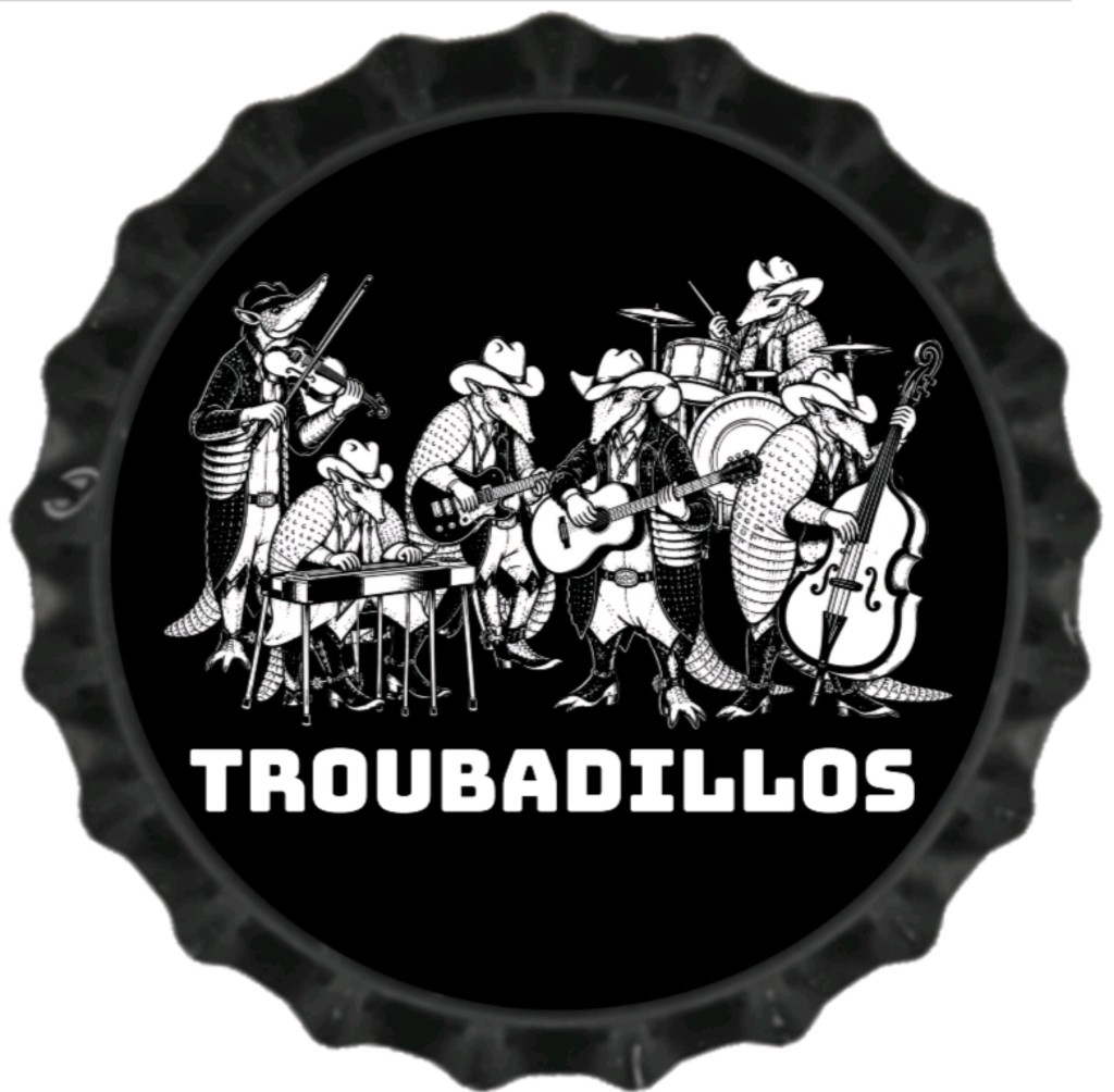 Troubadillos Bottle Cap Magnet in Black