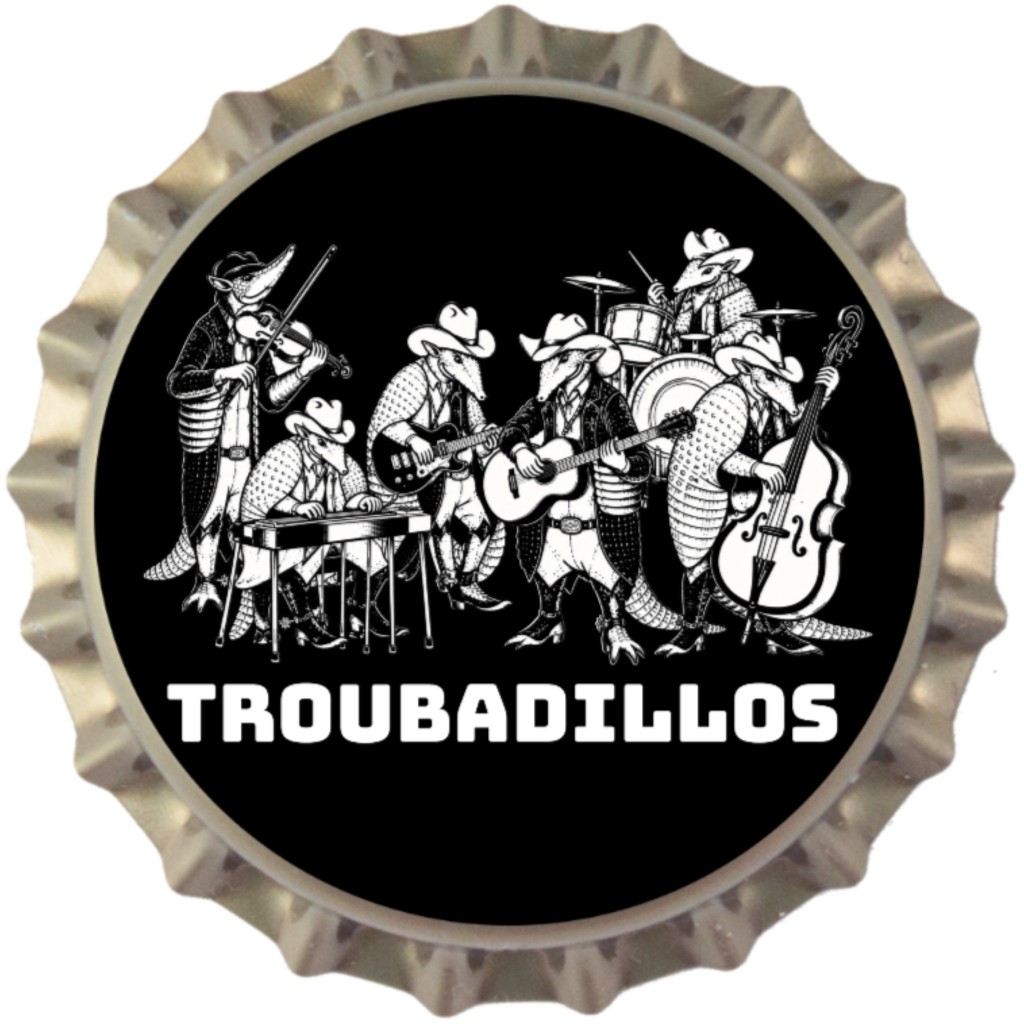 Troubadillos Bottle Cap Magnet in Gold